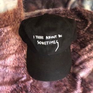 Black dad cap with quote